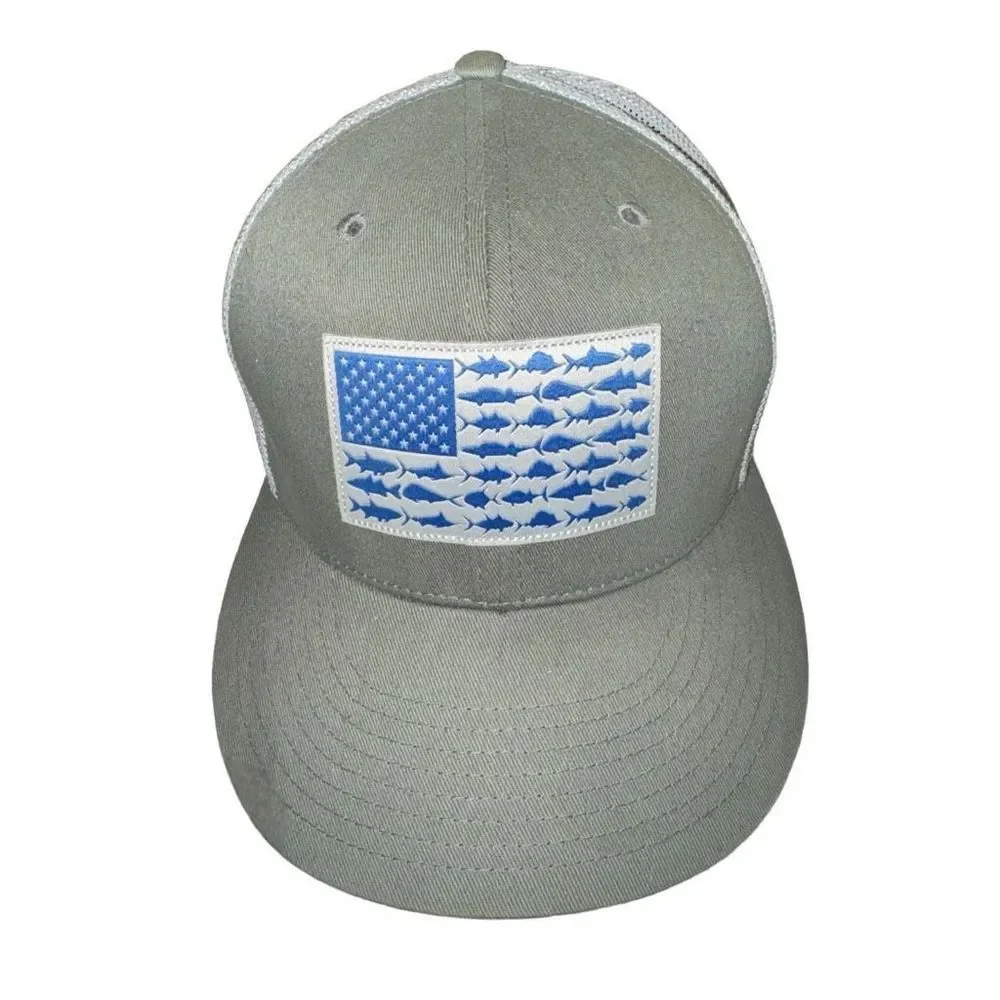 Columbia PFG high crown original flexfit S/M flat brim Hat Cap - Picture 7 of 8